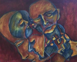 "Family Reunion" Acrylic on Canvas. This is one of the paintings I traded for counselling. "Family Reunion" Acrylic on Canvas. This is one of the paintings I traded for counselling.