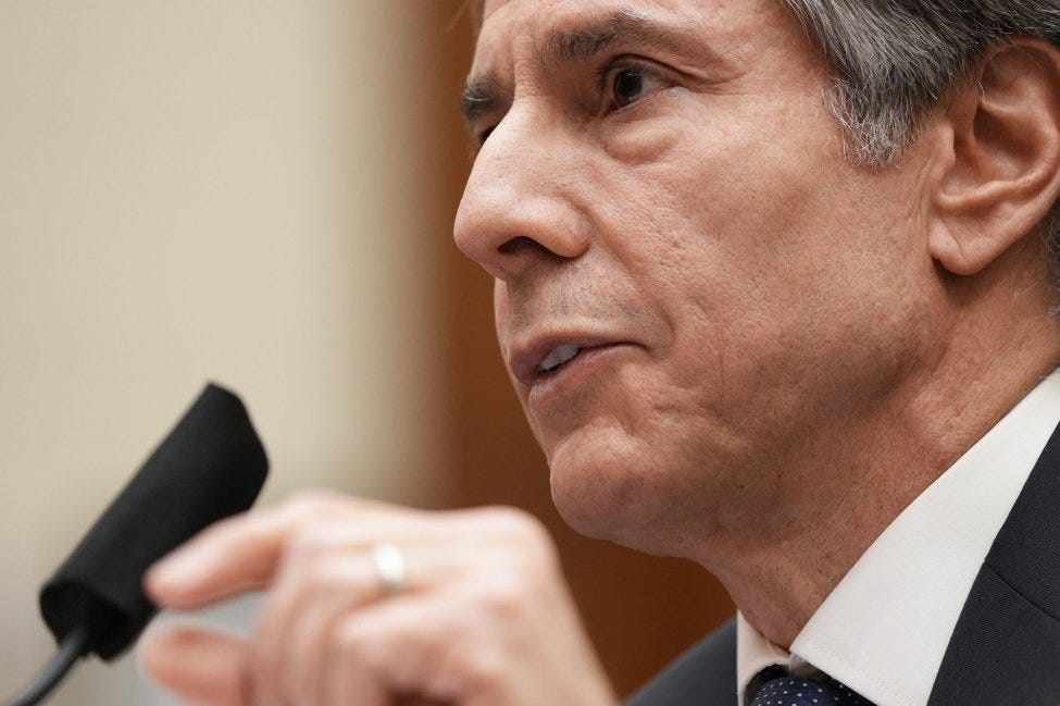 U.S. Secretary of State Antony Blinken testifies before the House Committee on Foreign Affairs on the Biden administration's priorities for U.S. Foreign Policy on March 10. Photo by Ken Cedeno/UPI