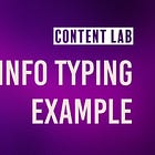Example of Information Typing