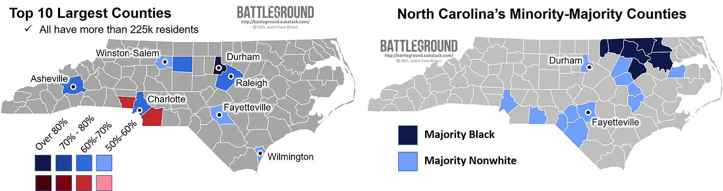 North Carolina's Largest Counties North Carolina's Largest Counties