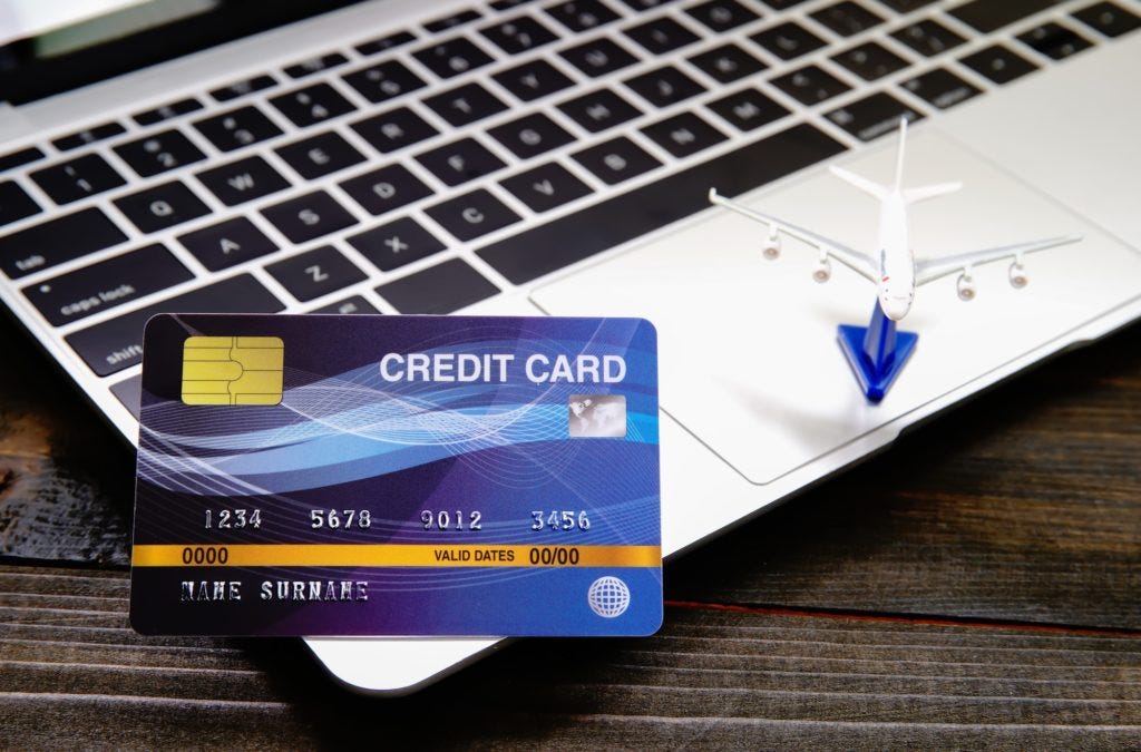 Credit card on a computer keyboard-2 Credit card on a computer keyboard-2