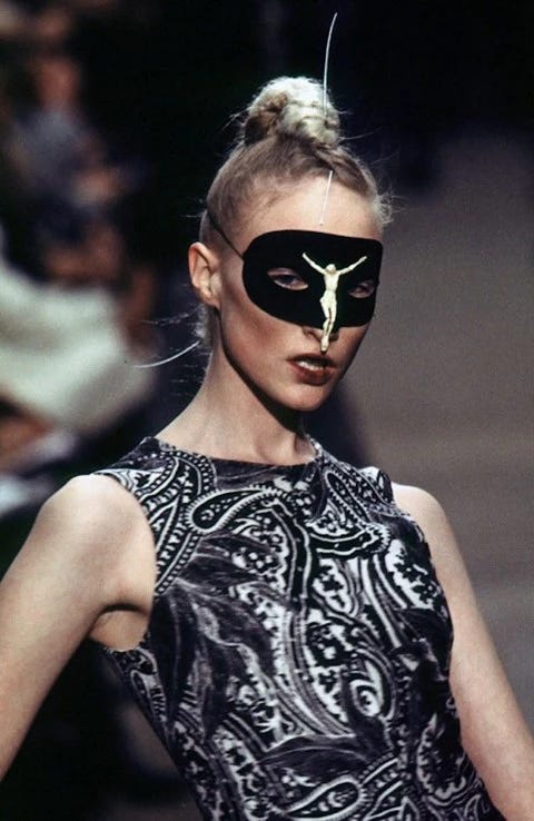 The 'Crucifix' Mask from McQueen's 1996 'Dante' collection. 