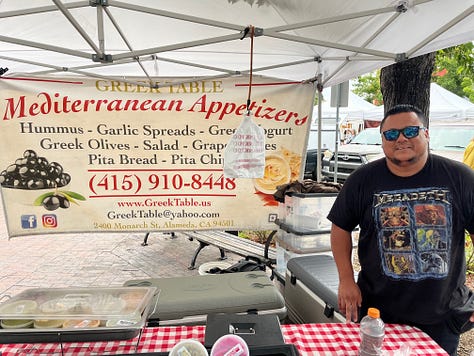 Farmer booths, petting zoo, music and Greek food