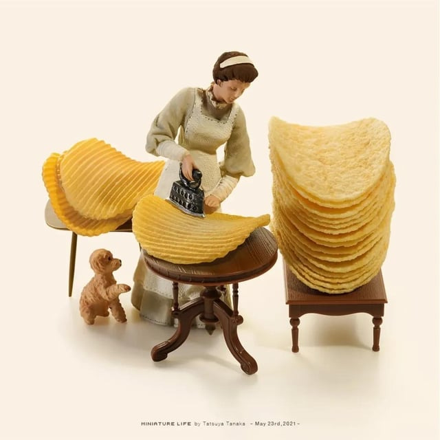 r/oddlysatisfying - Japanese artist creatively turns everyday objects into whimsical miniature worlds