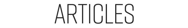 ARTICLES ARTICLES