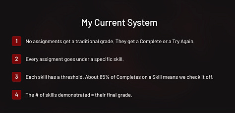 Rest of slides on AI and grades