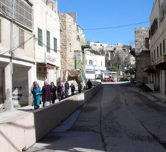IMAGE: Segregated street for Palestinians, Jews in Hebron