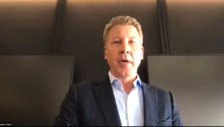 <p>Purported video shows Clearlink chief executive James Clarke criticising his employees</p>