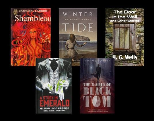 The covers of all five reviewed books.