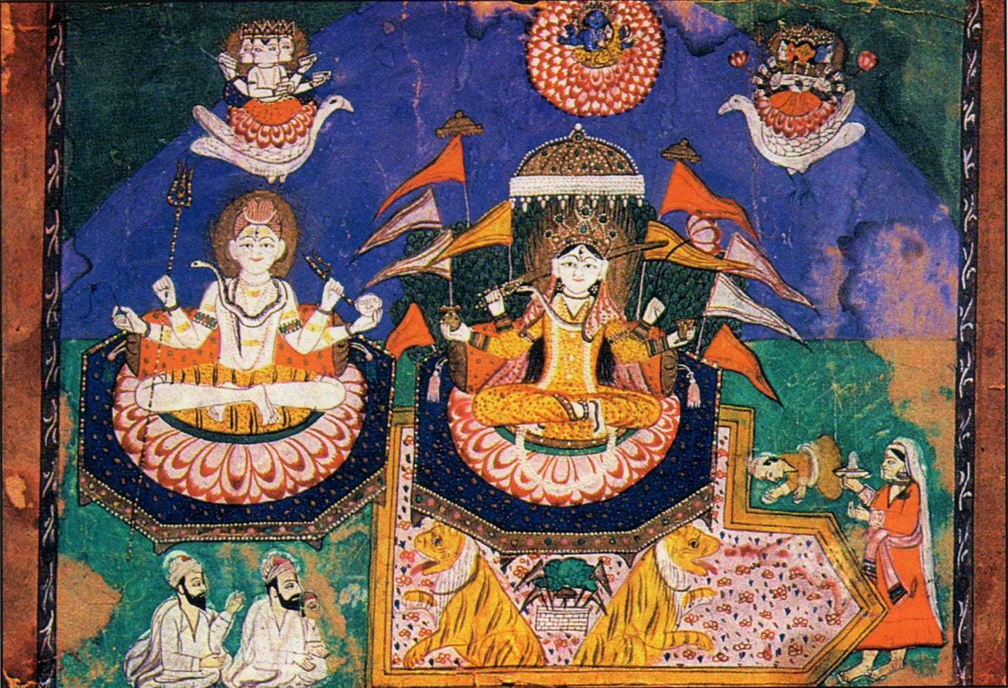 Shiva and the Goddess Receiving Homage — Chandigarh Museum