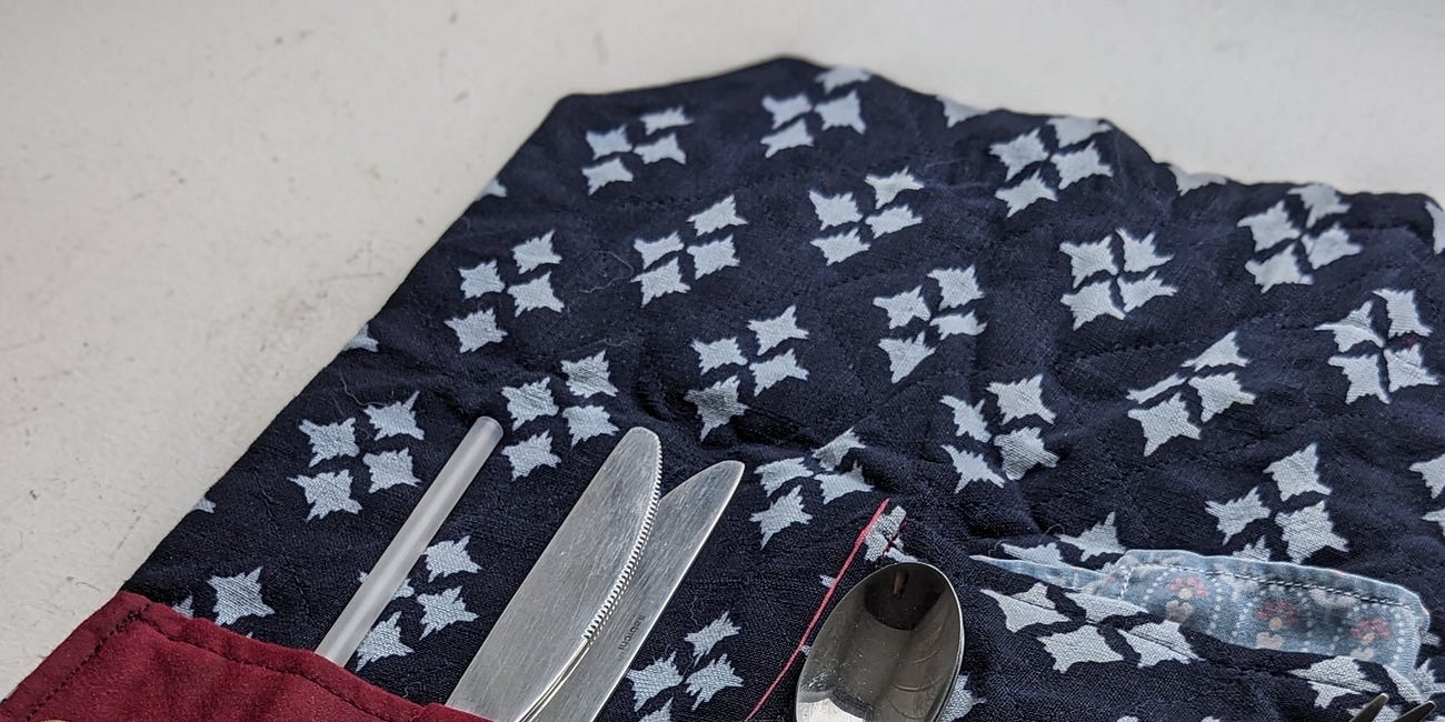 A rough guide to making a reusable cutlery roll