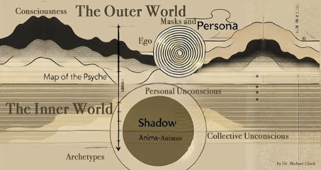 Image by Dr. Michael Glock  Source: https://medium.com/@drmichaelglock/mapping-the-soul-a-healing-journey-through-jungian-individuation-5cad608deaa6
