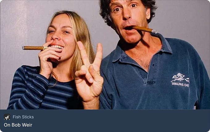 did bob weir smoke cigarettes taking a drink from a cup Five Things I've Learned (@myfivethings):