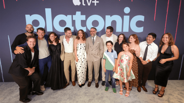 Tre Hale, Beck Bennett, executive producer Conor Welch, Carla Gallo, Luke Macfarlane, executive producer Rose Byrne, executive producer Seth Rogen, co-creator/co-writer/director Nick Stoller, Max Matenko, co-creator/co-writer/director Francesca Delbanco, Sophia Kopera, Rachel Rosenbloom, Andrew Lopez and Sophie Leonard attend the season two global premiere of the Apple TV+ series "Platonic" at the Hammer  Museum on July 30, 2025 in Los Angeles. Tre Hale, Beck Bennett, executive producer Conor Welch, Carla Gallo, Luke Macfarlane, executive producer Rose Byrne, executive producer Seth Rogen, co-creator/co-writer/director Nick Stoller, Max Matenko, co-creator/co-writer/director Francesca Delbanco, Sophia Kopera, Rachel Rosenbloom, Andrew Lopez and Sophie Leonard attend the season two global premiere of the Apple TV+ series "Platonic" at the Hammer  Museum on July 30, 2025 in Los Angeles.