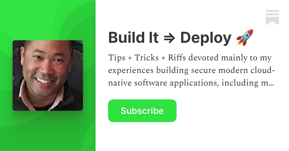 Build It => Deploy 🚀 | James Thompson | Substack