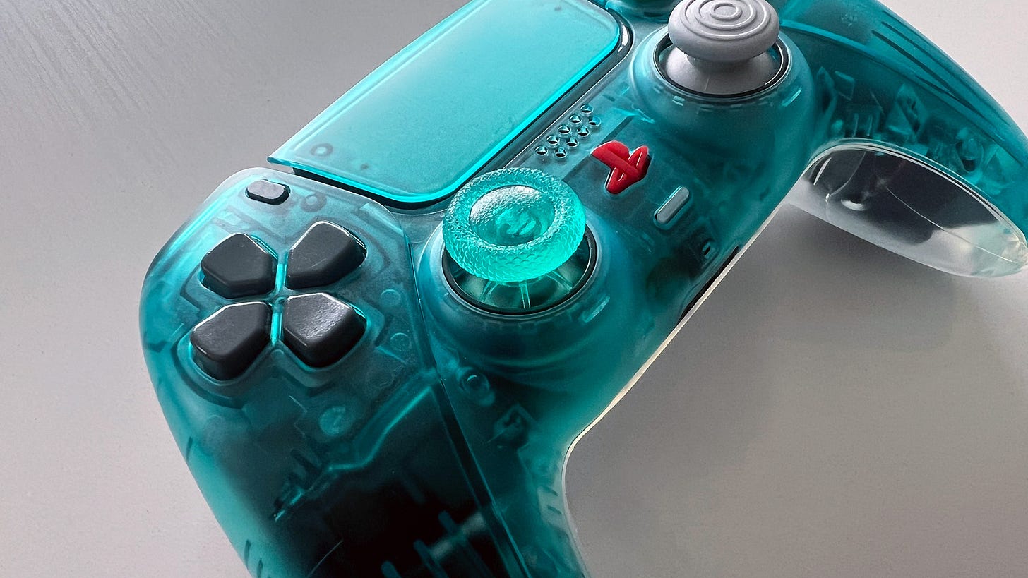 Close up Killscreen PS5 controller Close up Killscreen PS5 controller