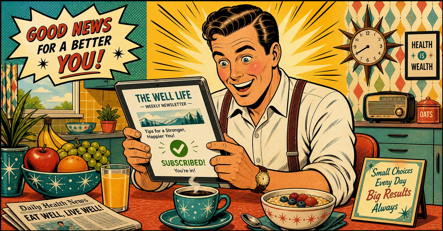Retro 1950s comic-style header of an excited Crunchy Nation subscriber Retro 1950s comic-style header of an excited Crunchy Nation subscriber