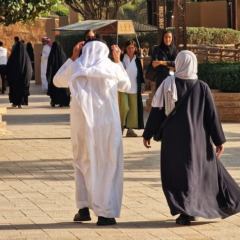 Views in Diriyah, including the traditional architecture of the Najd region of Saudi Arabia.