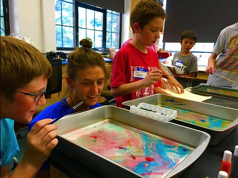scenes of student experiences at the Bard Math CAMP