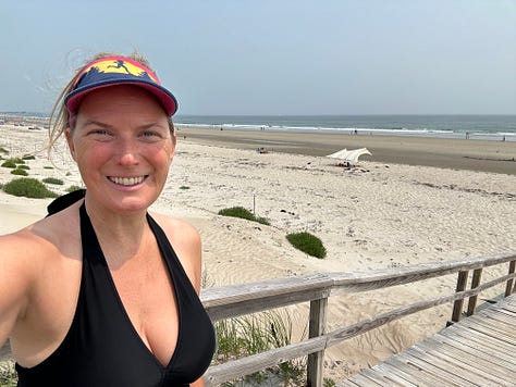Liz at the beach