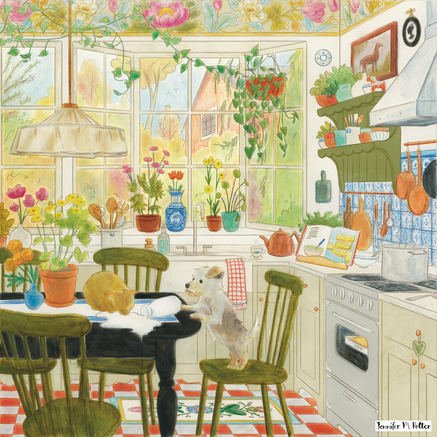color rough of springtime kitchen puzzle