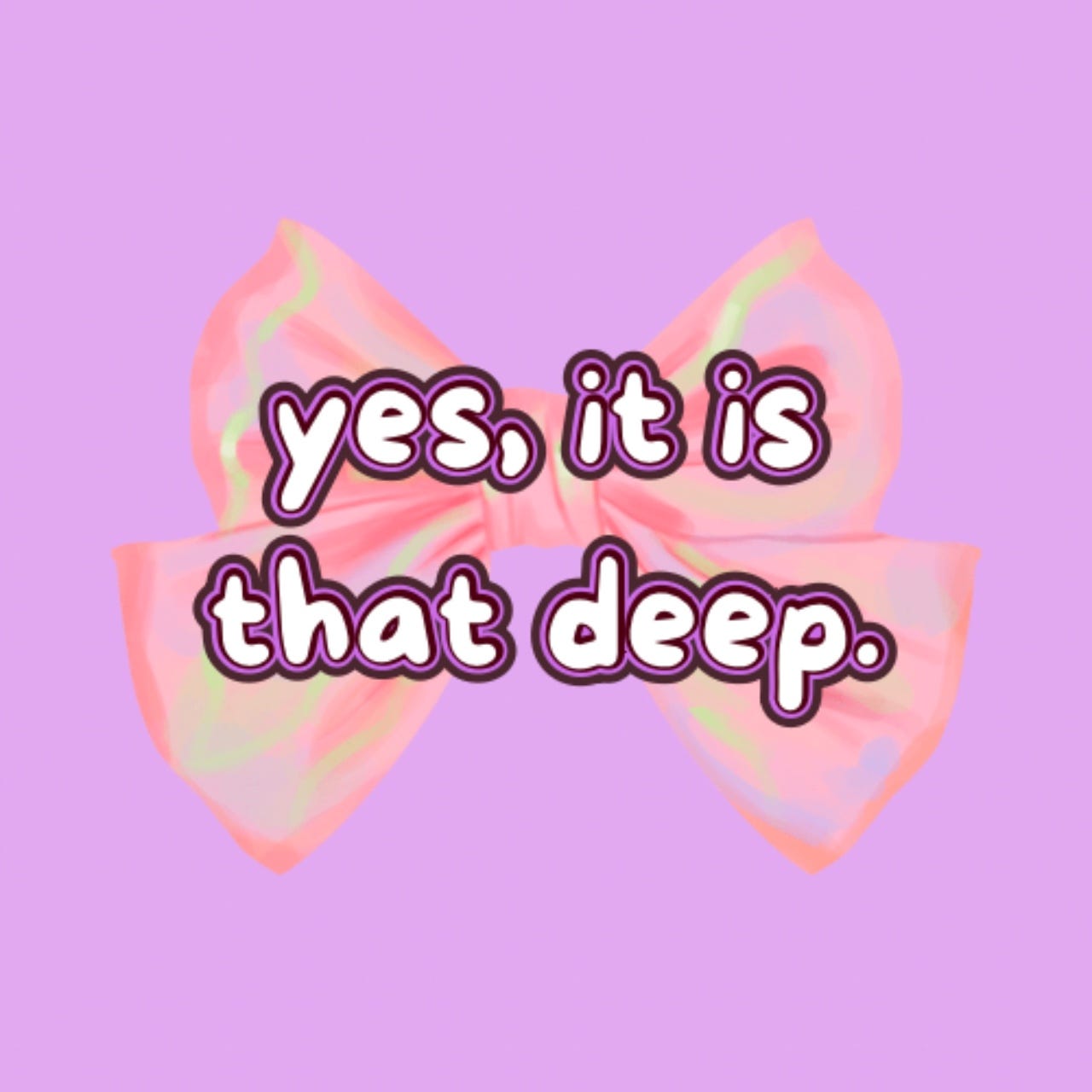 yes, it is that deep.