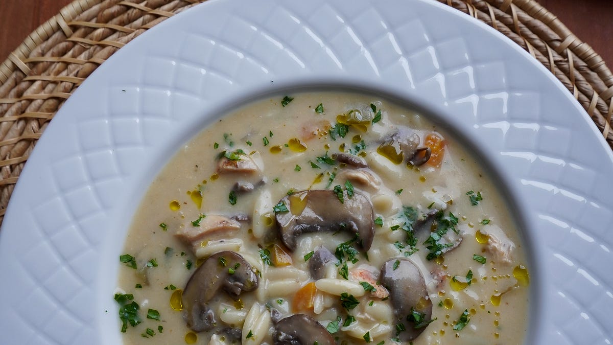 Creamy Chicken and Mushroom Soup - Kristen Faith Eats