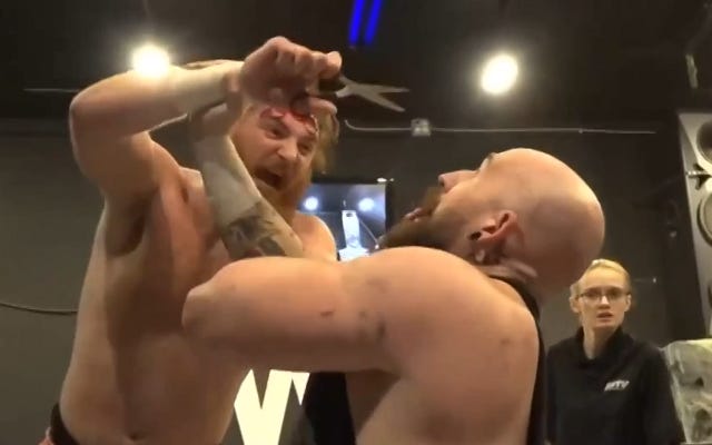 [Screenshot: Shook tries to cut off Bam's stache]