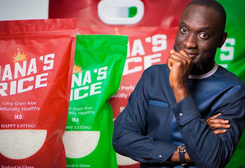 Nana Owusu-Achau is the founder of rice producer Agro Kings. Nana Owusu-Achau is the founder of rice producer Agro Kings.