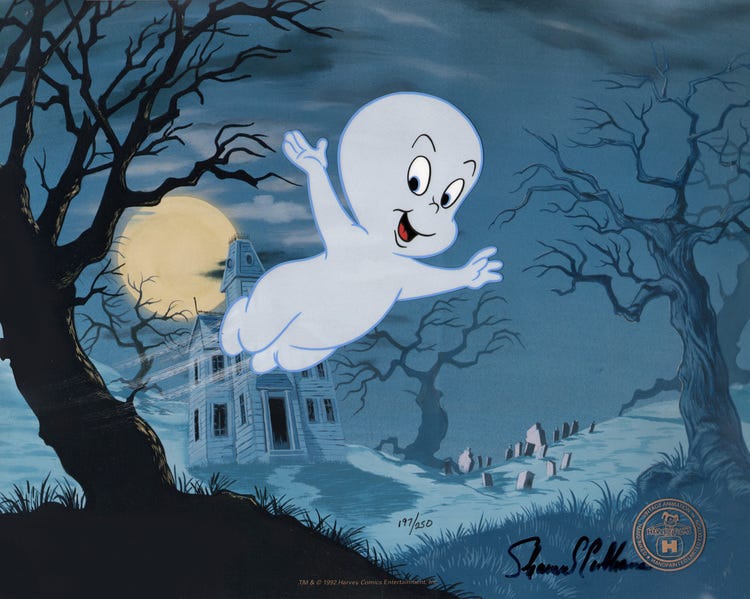 Comic Mint - Animation Art - "Casper the Friendly Ghost" (1992) Signed by  Shamus Culhane