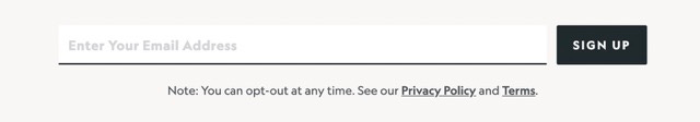 Enter your email address placeholder has fails colour contrast