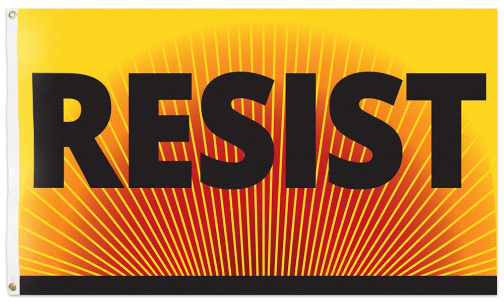 Resist Banner Protest Flag