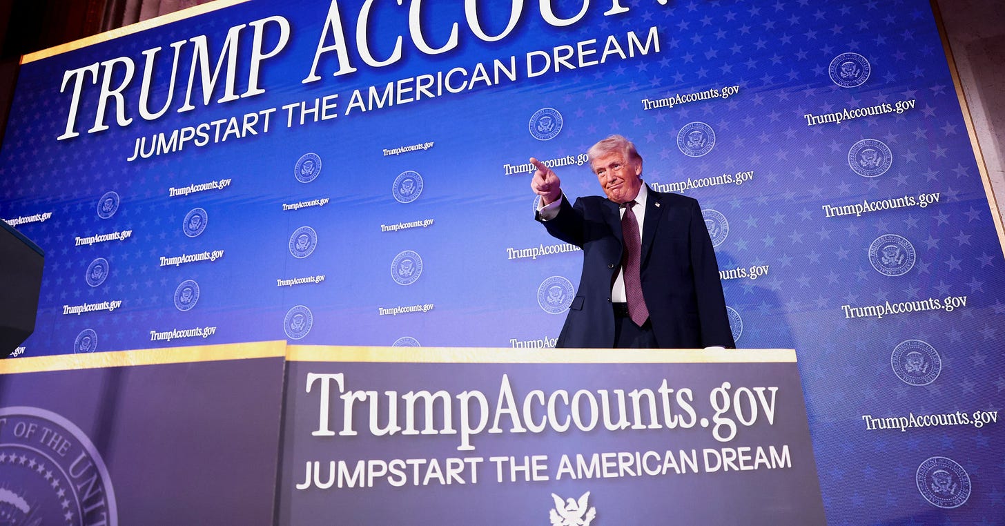 Trump touts 'Trump accounts' for babies as part of affordability pitch | Reuters Trump touts 'Trump accounts' for babies as part of affordability pitch | Reuters