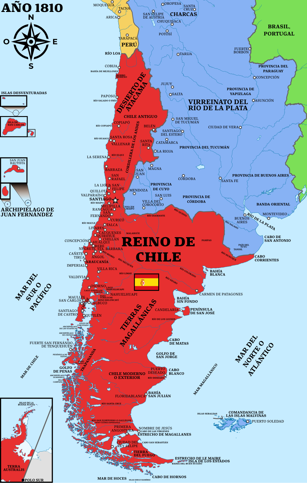 Capitanía General de Chile, 1810 (Uti possidetis iuris).svg