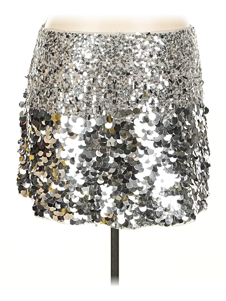 J.Crew Collection 100% Polyester Silver Casual Skirt Size 20 - photo 1