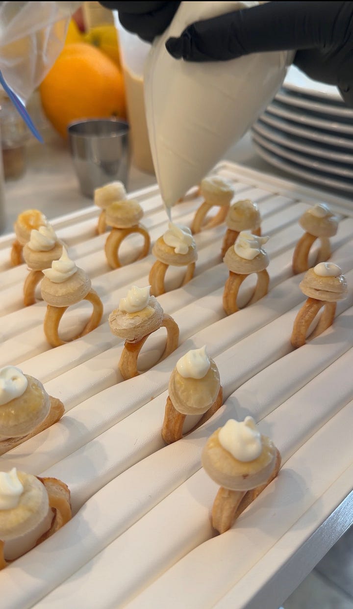 caviar puff pastry rings