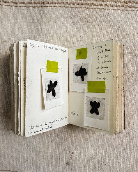 handbound journal for #the100dayproject
