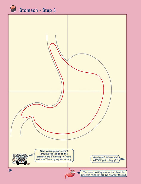 A few pages from the PDF Draw the Stomach download