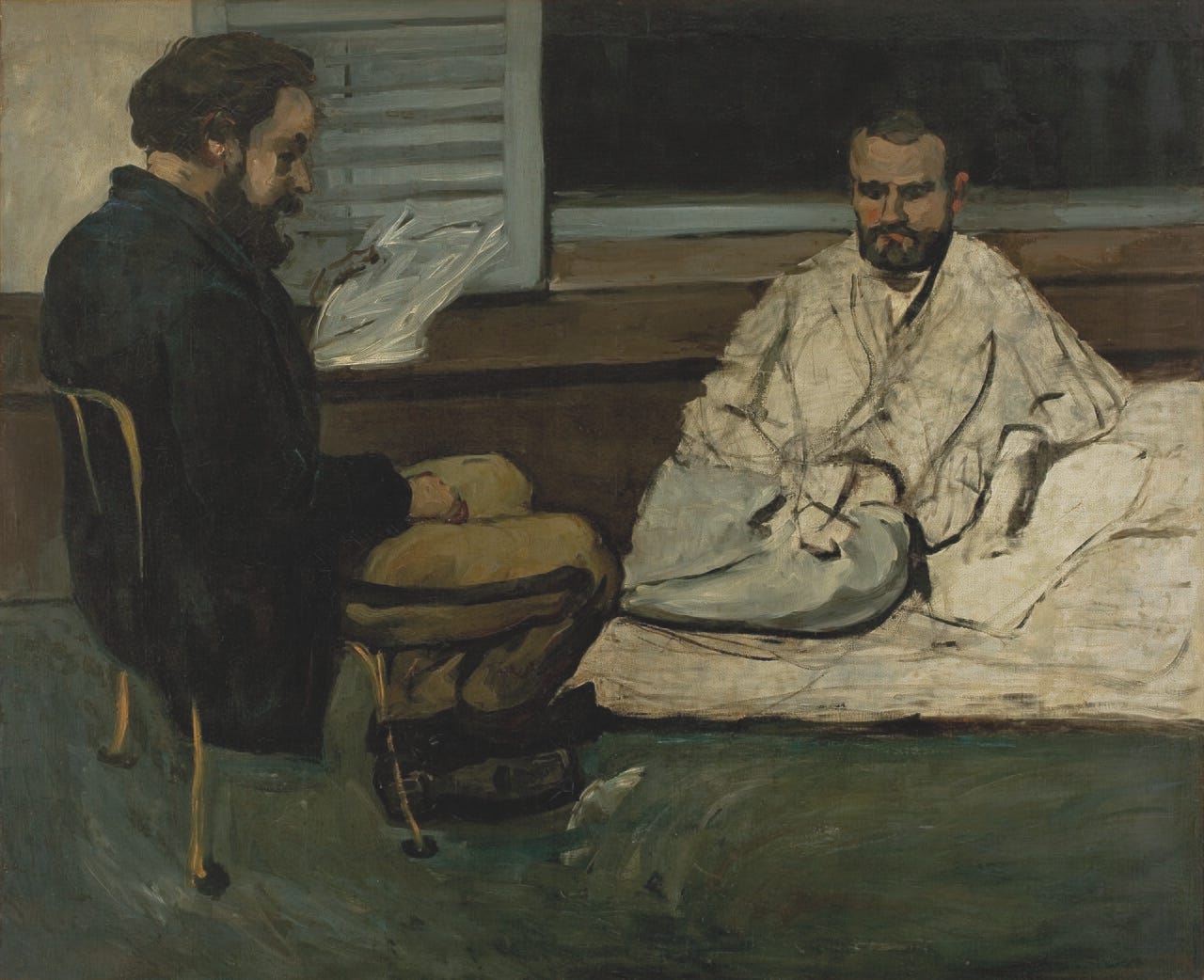 Cezanne painting of Paul Alexis reading to Zola