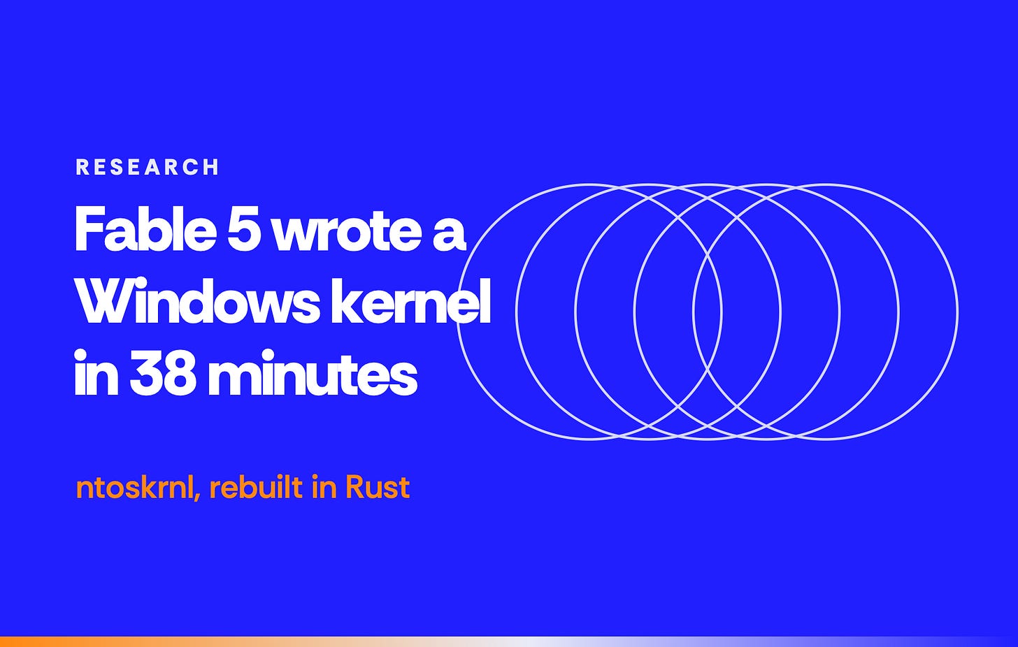 Fable 5 wrote a Windows kernel in 38 minutes Fable 5 wrote a Windows kernel in 38 minutes
