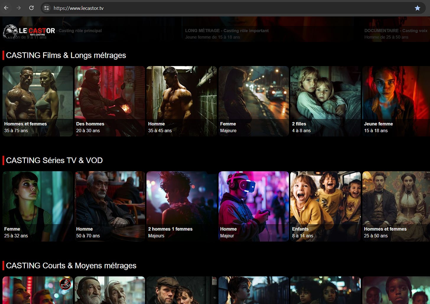 LECASTOR.TV : Votre plateforme d'annonces de casting - LE CASTOR NEWS