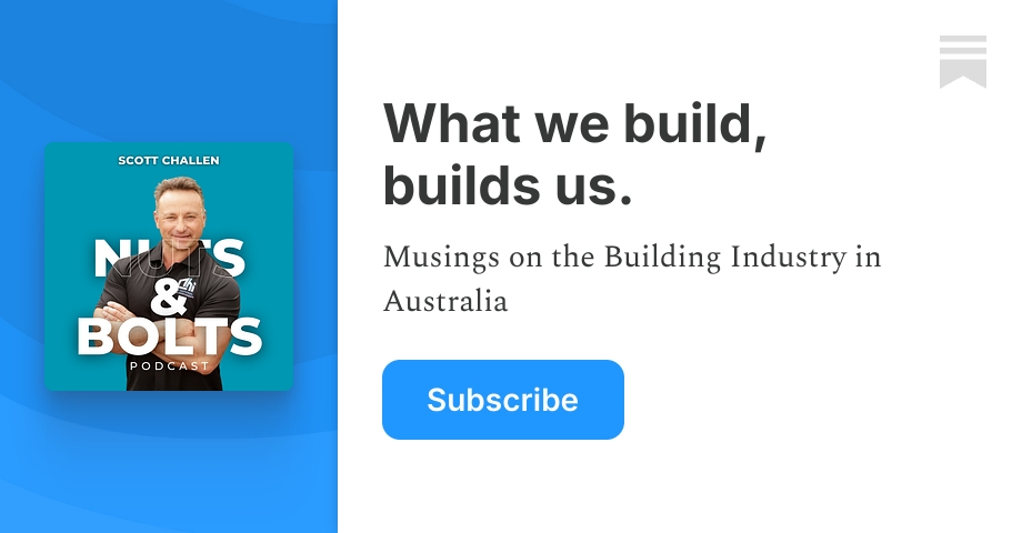 What we build, builds us. | Scotty Chal | Substack