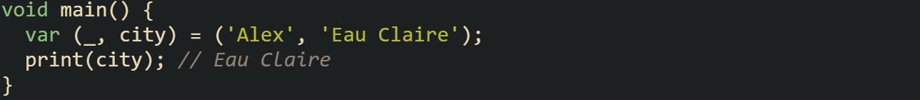 Wildcard Variables in Dart Patterns