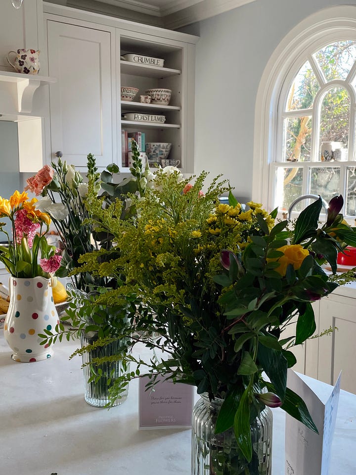 flowers in kitchen