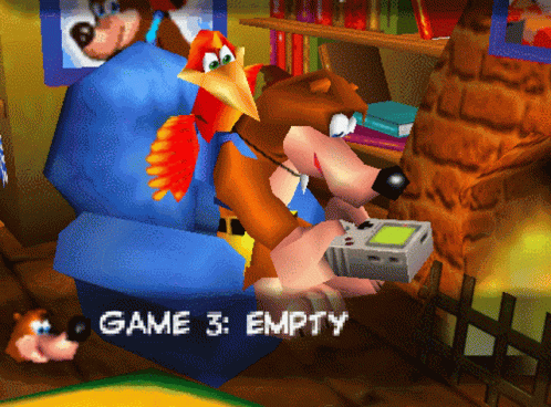 a video game screen shows a game that is empty