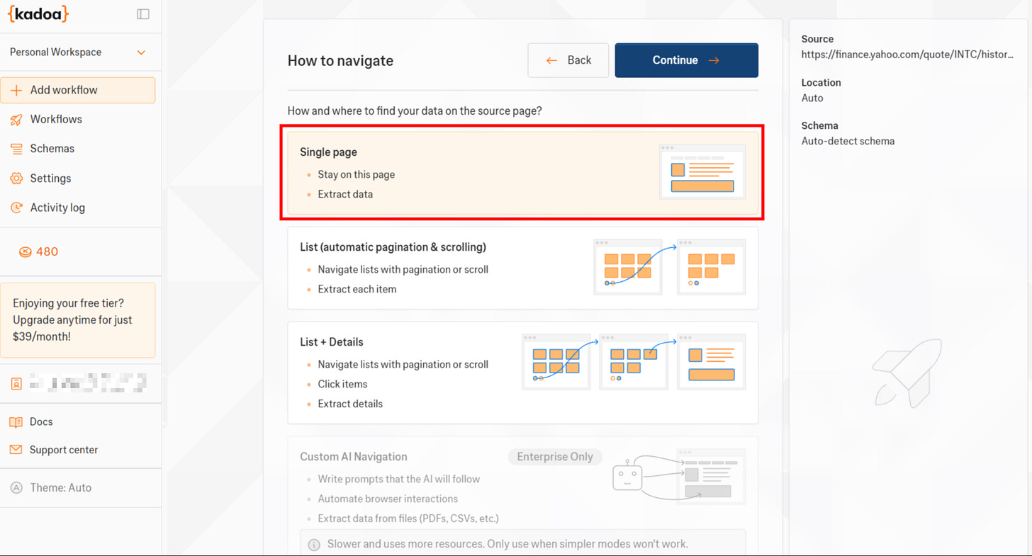 Scraping data on a single page in Kadoa by Federico Trotta Scraping data on a single page in Kadoa by Federico Trotta