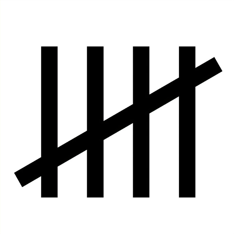 Tally 5 Design Iron on Transfer