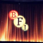BFI logo projected onto cinema screen BFI logo projected onto cinema screen