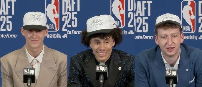 Egor Demin, Nolan Traore & Danny Wolf Post-Draft Press Conferences | 2025  NBA Draft