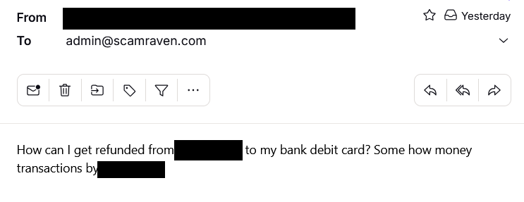 Someone who fell victim to a website I had flagged as suspicious